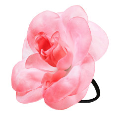 Květina do vlasů růžová